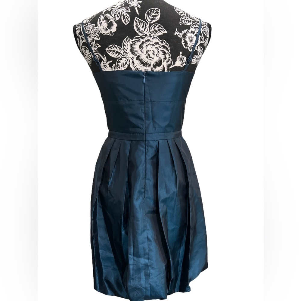 BCBG Paris Teal Balloon Hem Cocktail Dress Size 6 - Picture 4 of 10